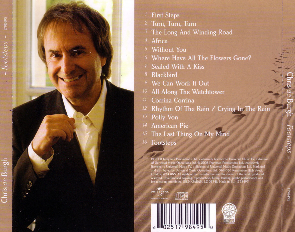Chris De Burgh  Footsteps (16 Canciones) : Back